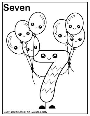 Number holding balloons coloring page preschool coloring pages numbers preschool coloring pages