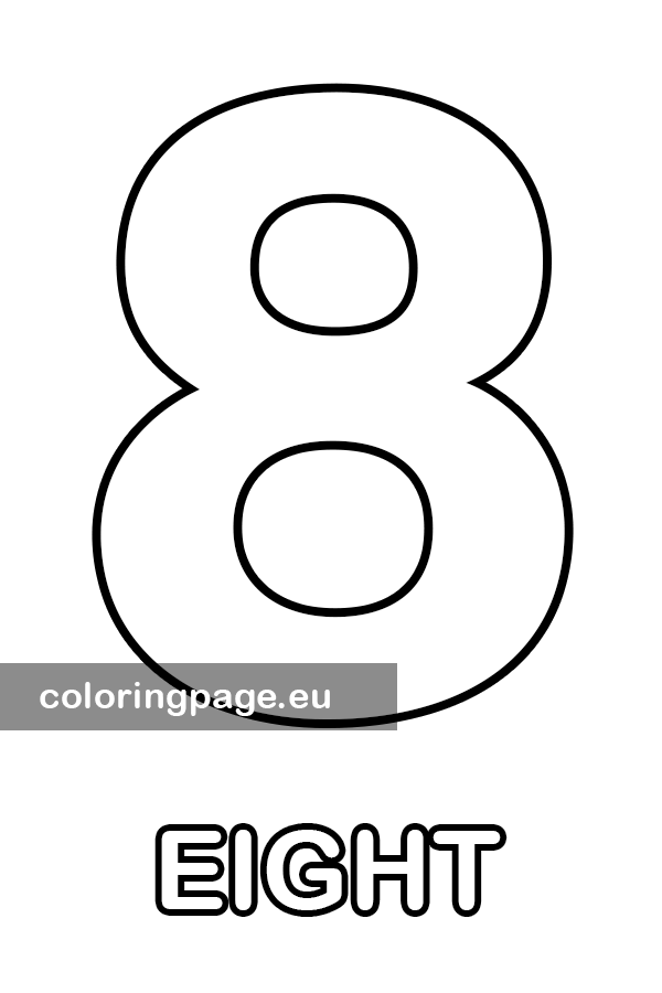 Number eight template coloring page coloring pages templates page design