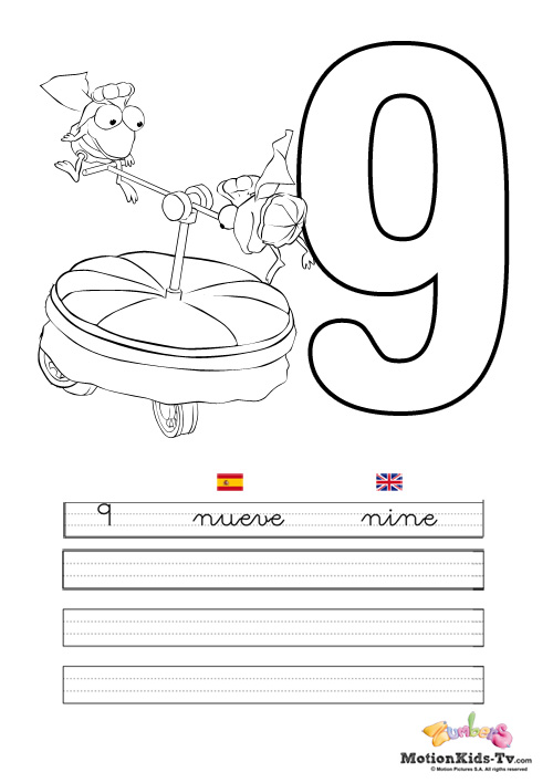 Learn the numbers from to educational coloring pages motionkids