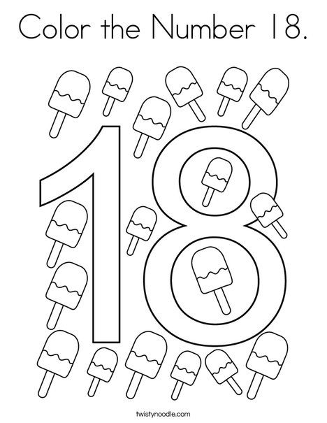 Color the number coloring page