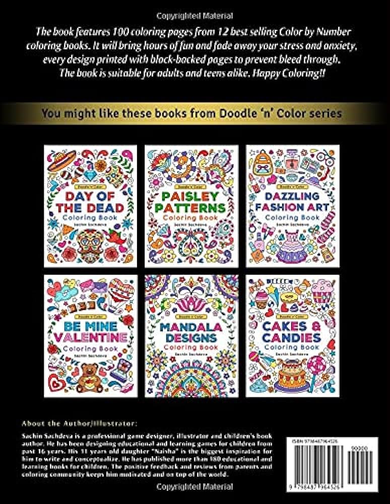 All time hits color by number adult coloring pages from sachin sachdeva best selling books sachdeva sachin sachdeva sachin books