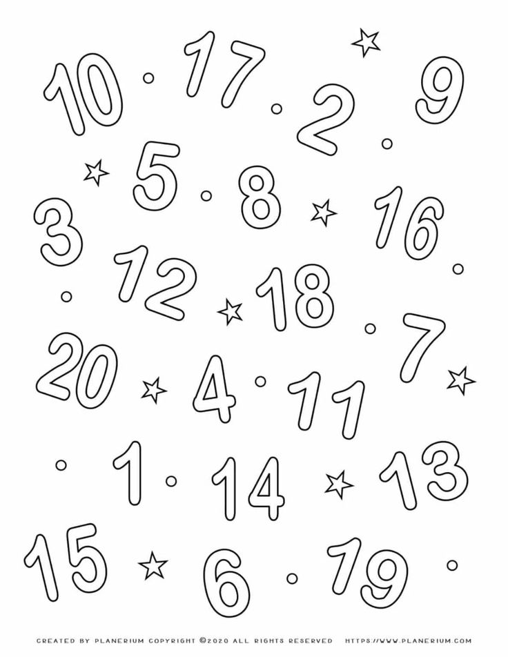 Number coloring pages