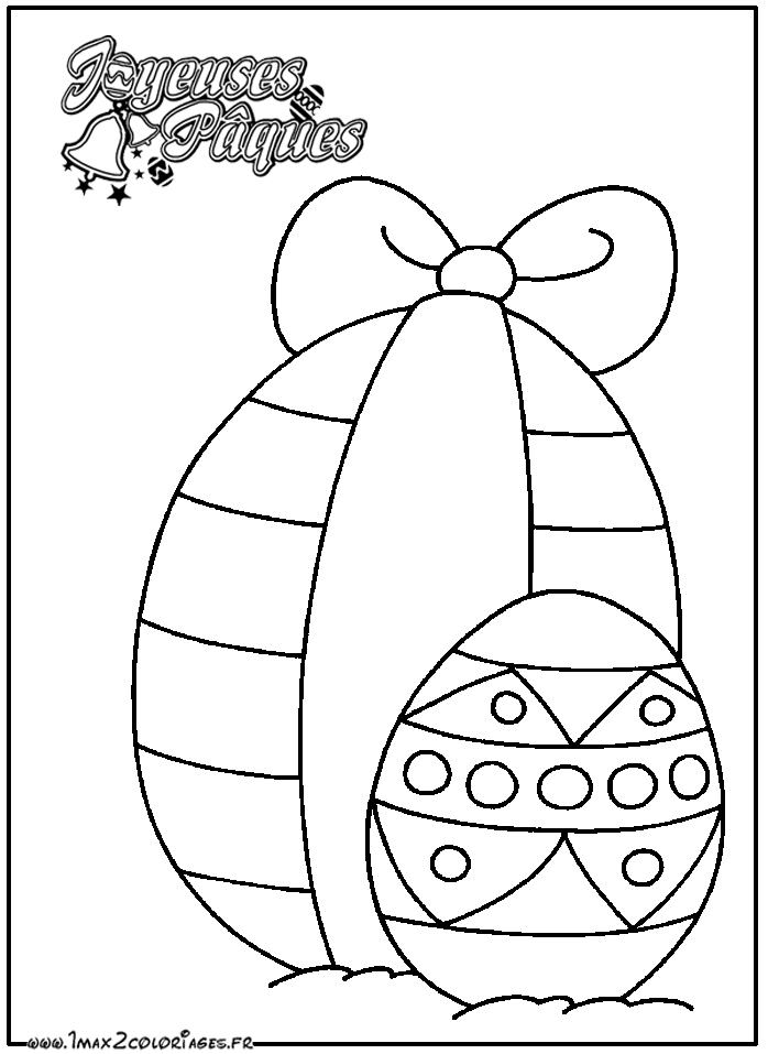 Coloriages de pãques coloriages numãro oeufs de pãques