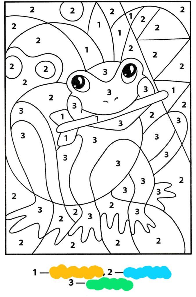 Color by number coloring pages