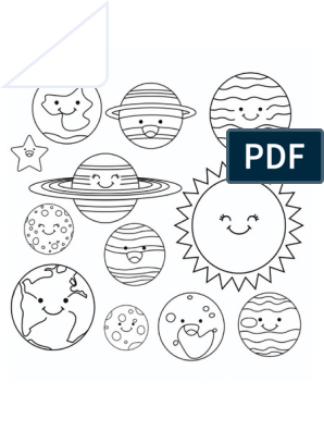 Sistema solar para colorear pdf