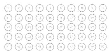 Premium vector numbers set vector illustration numbers to in circle