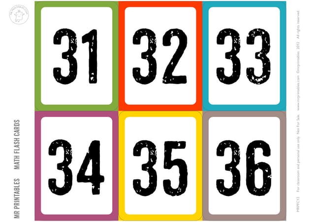 Tarjetas numeros