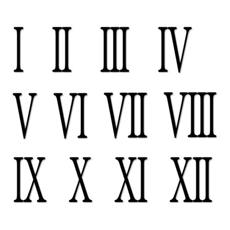 Roman numerals stock vector illustration and royalty free roman numerals clipart