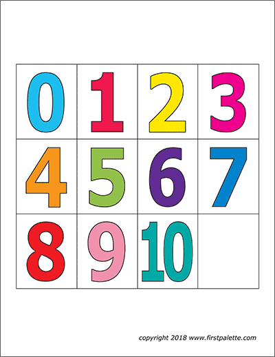 Numbers free printable templates coloring pages