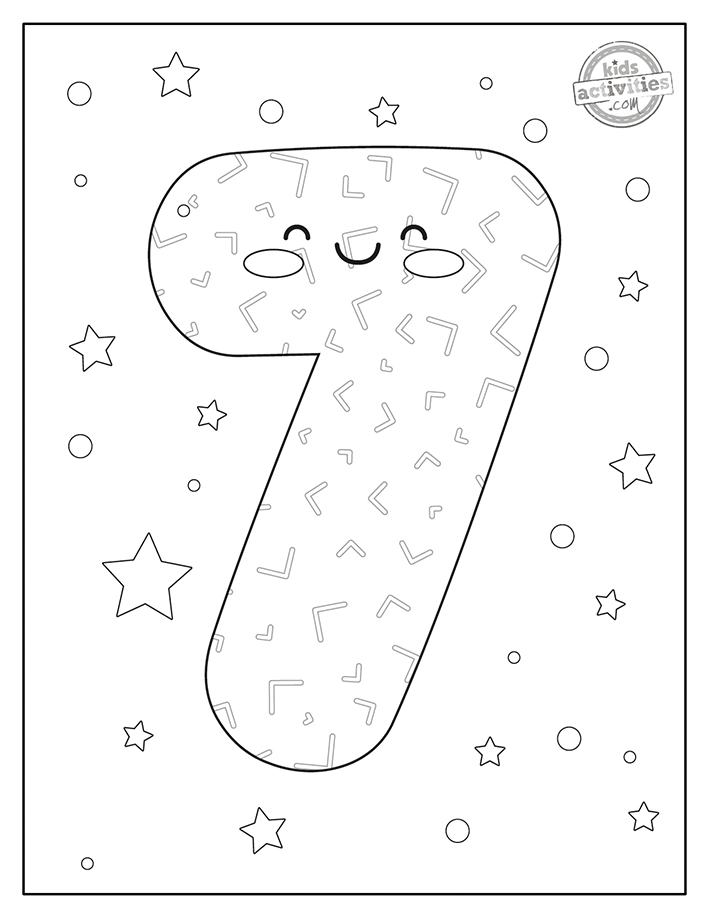 Free coloring pages with numbers