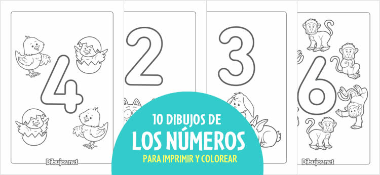 Aprende los nãºmeros del al con estos para imprimir y colorear