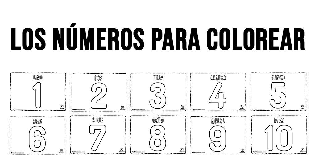 Los nãºmeros para colorear nãºmeros para imprimir y colorear