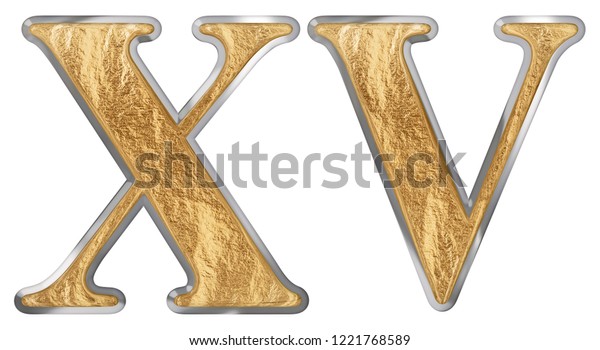 Roman numeral xv quindecim fifteen stock illustration