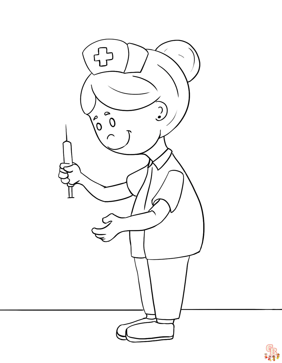 Enjoy free nurse coloring pages for kids