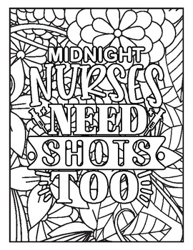 Mid night nurse coloring pages for adults by adnan jakaria tpt