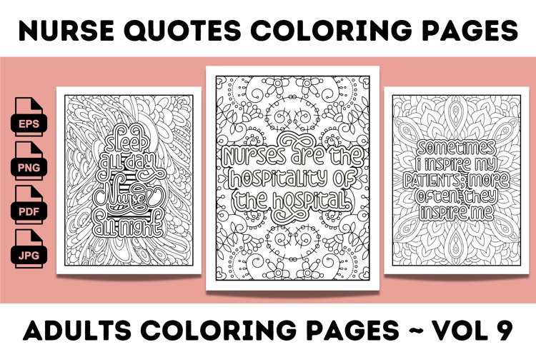 Nurse quotes coloring pages for adults