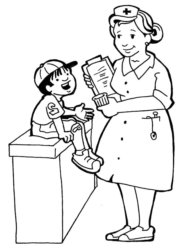 Coloring pages free printable nurse coloring pages