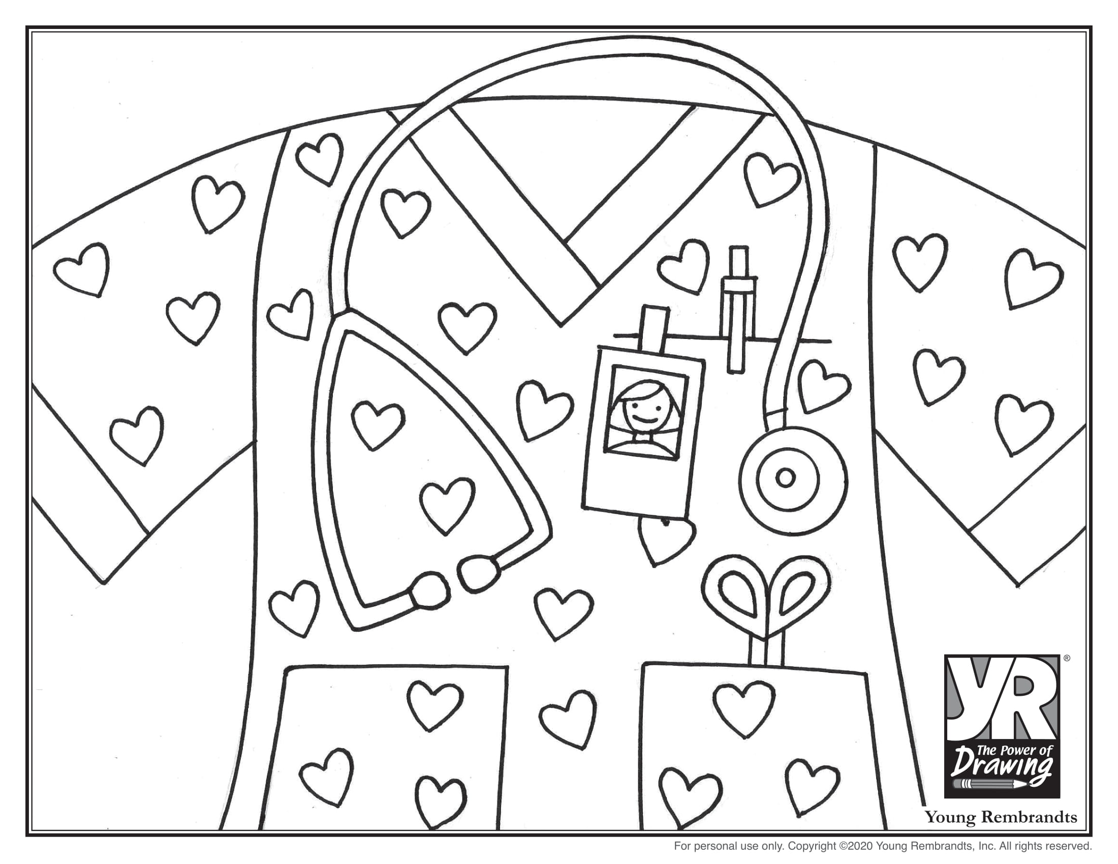 Nurse coloring page