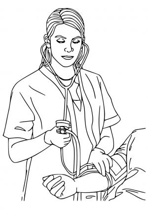 Free printable nurse coloring pages for adults and kids