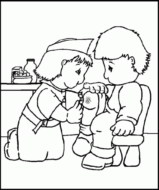 Nurse coloring pages