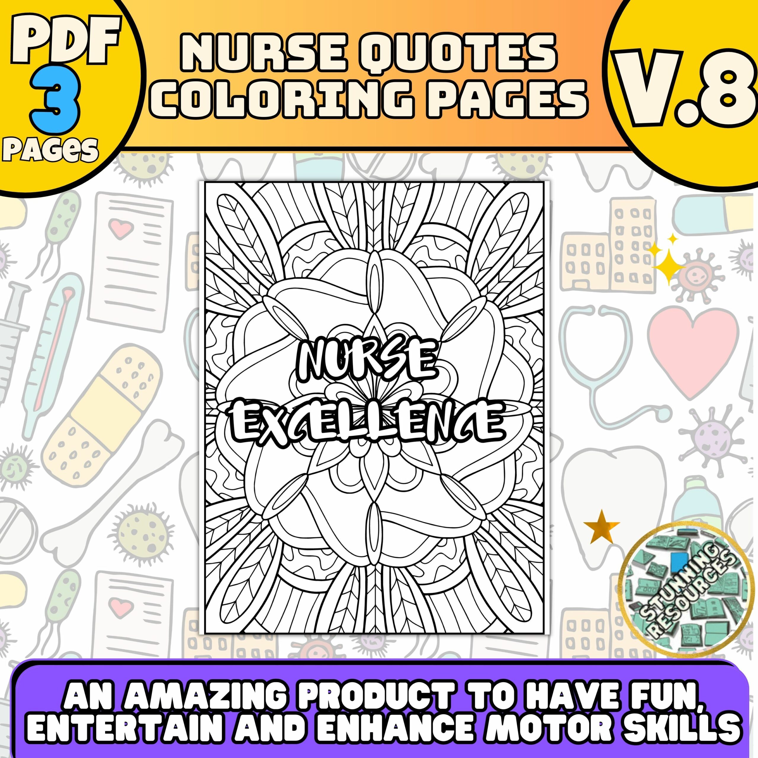 Nurse quotes coloring pages v made by teachers