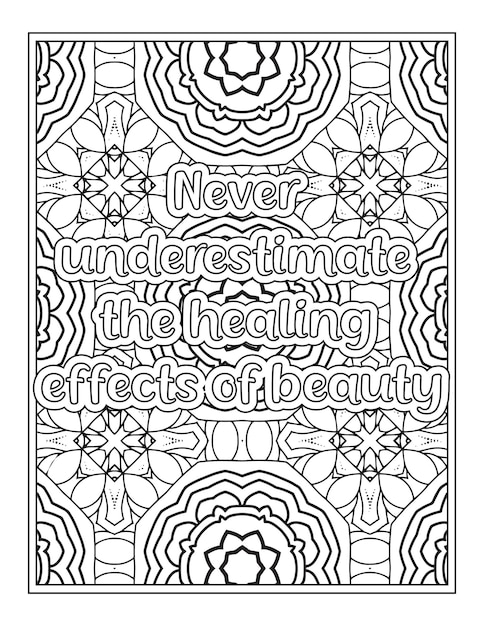 Premium vector nurse quotes coloring book page for adult