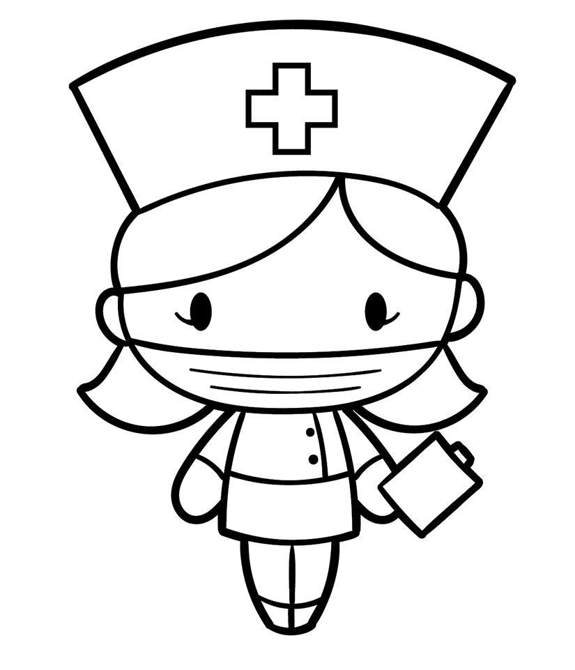 Nurse coloring pages printable for free download