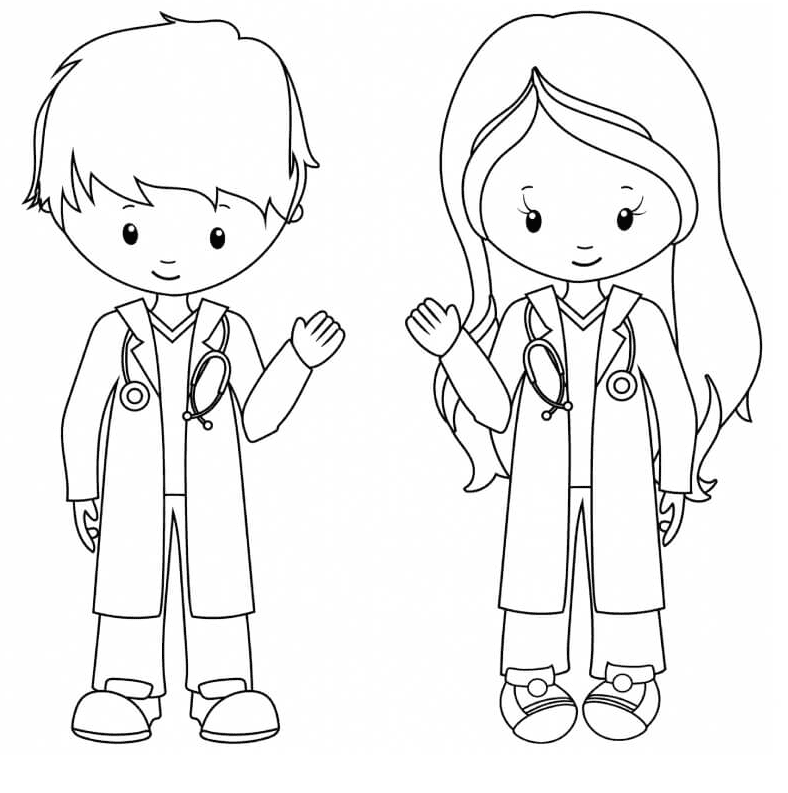 Nurse coloring pages printable for free download