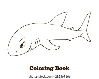 Coloring book dolphin cartoon educational illustration stock vector royalty free