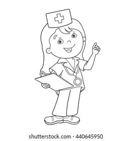 Nurse coloring book images stock photos d objects vectors