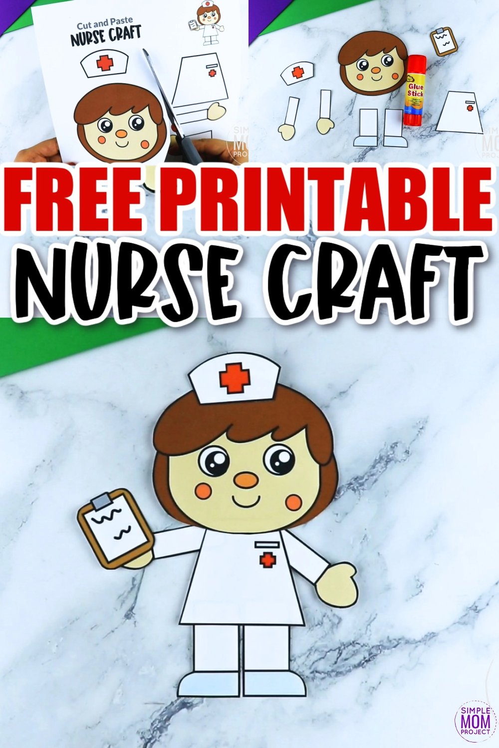 Free printable nurse craft template â simple mom project