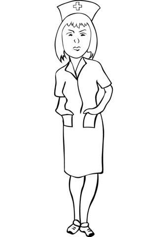 Nurse coloring page free printable coloring pages