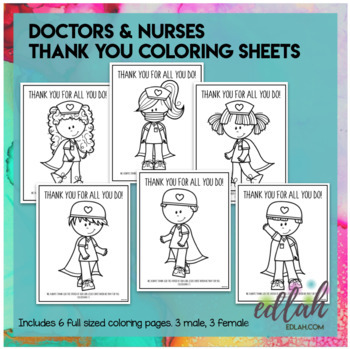 Nurse coloring tpt