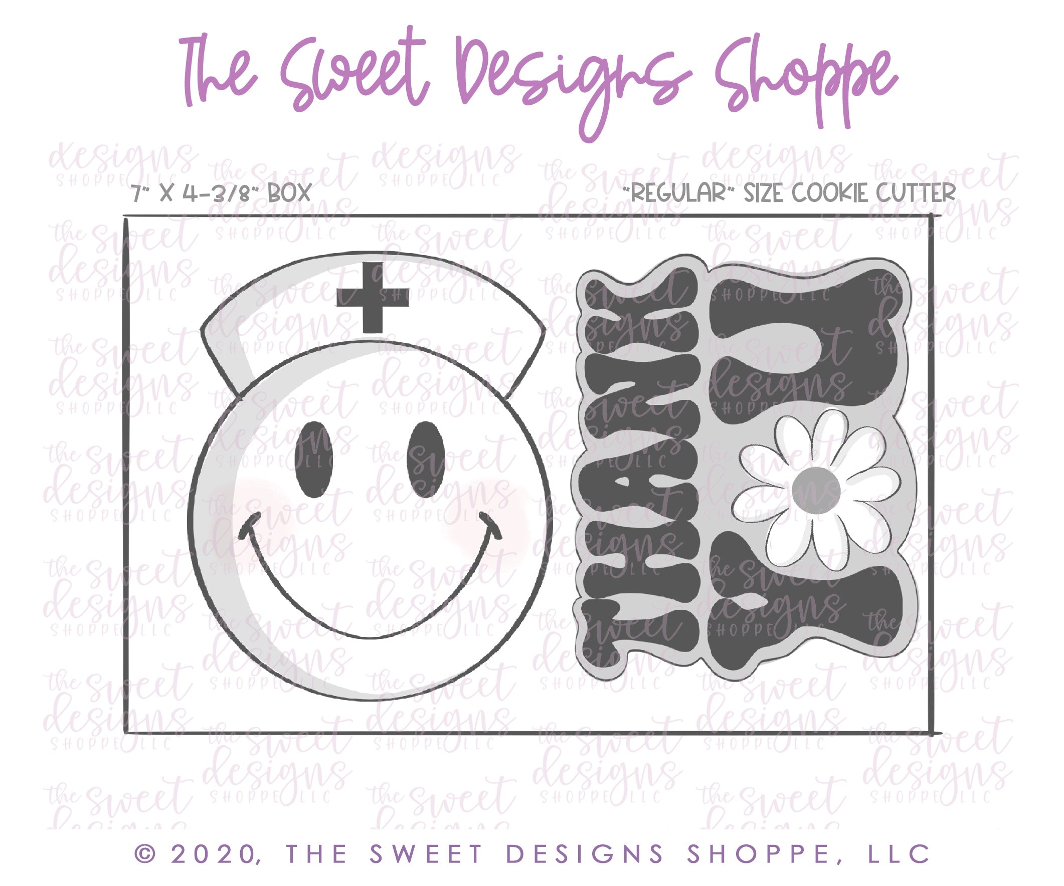 Groovy thank you plaque and nurse smiley face cutter set