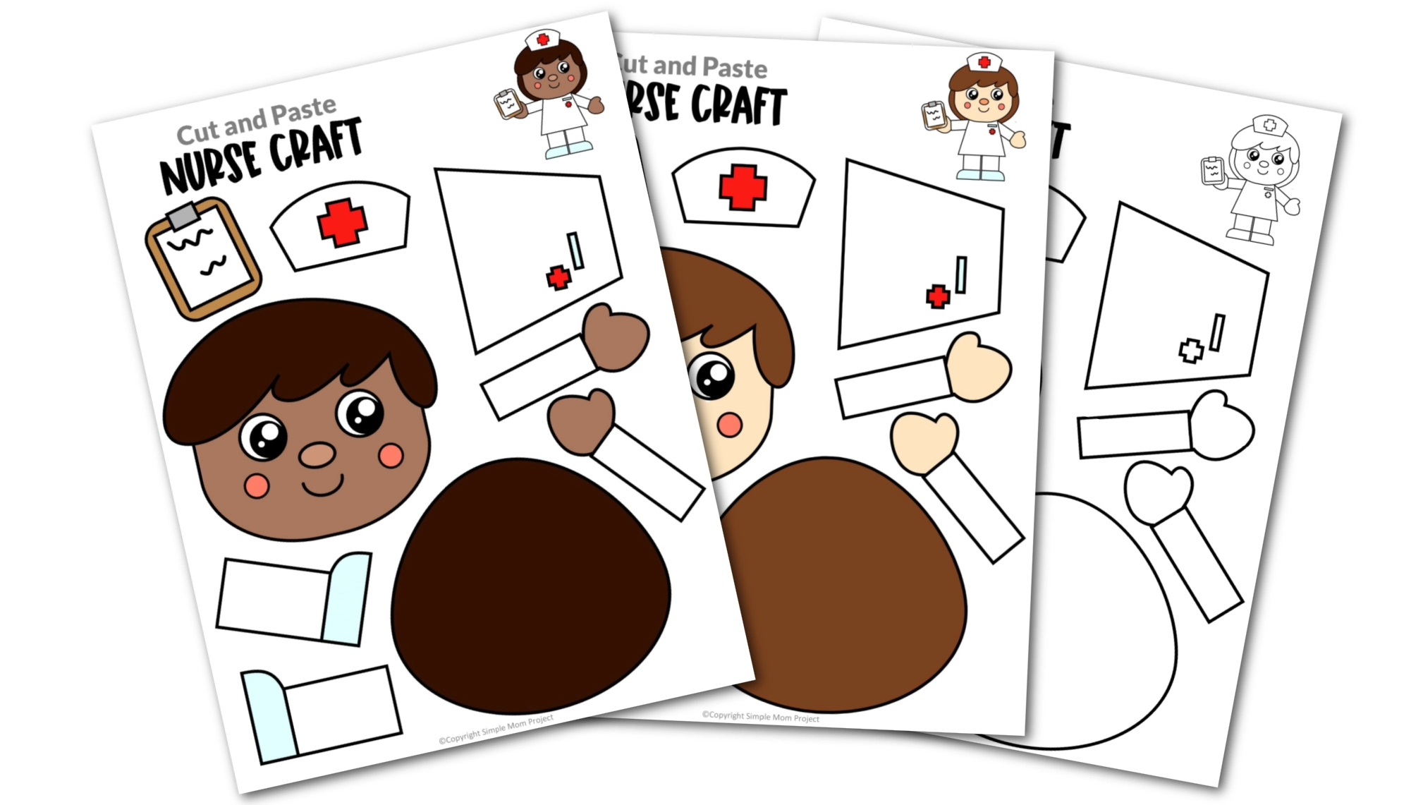 Free printable nurse craft template â simple mom project