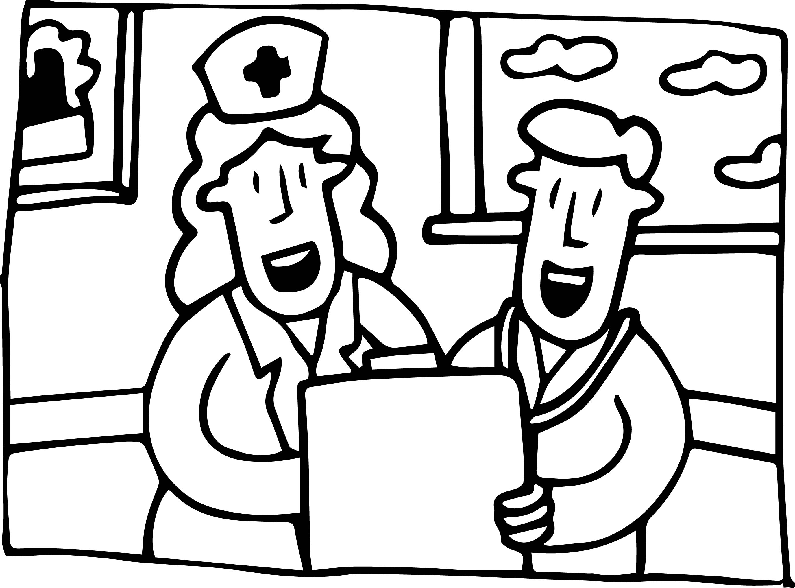 Nurse coloring pages