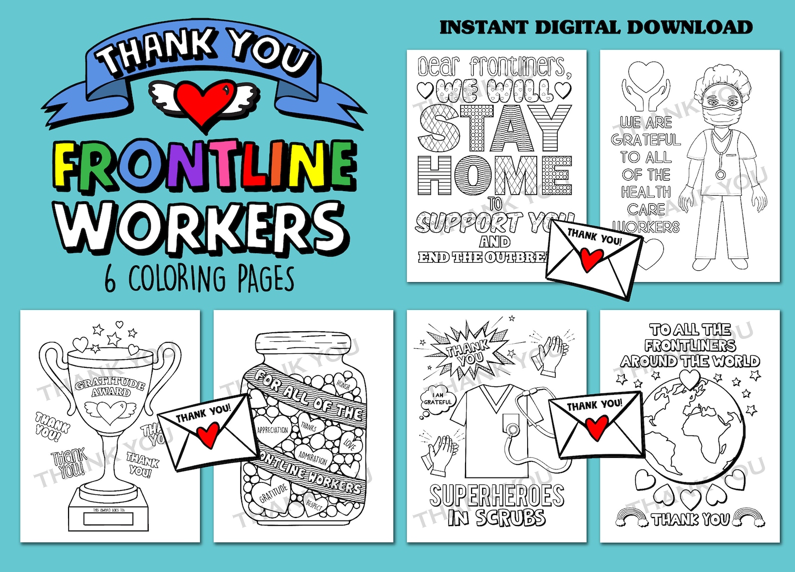 Nurse doctor coloring books honoring the front line heroes