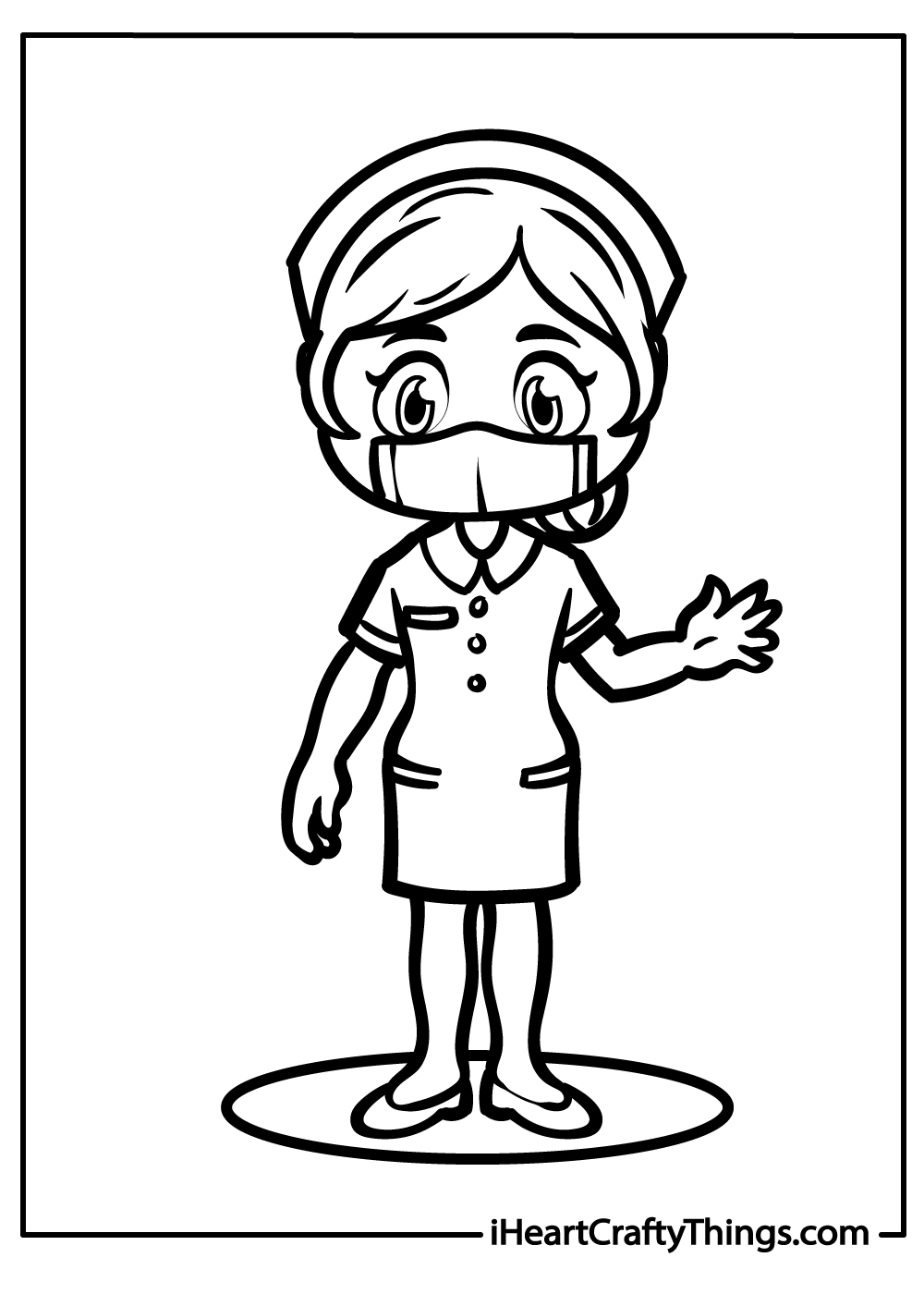 Nurse coloring pages free printables