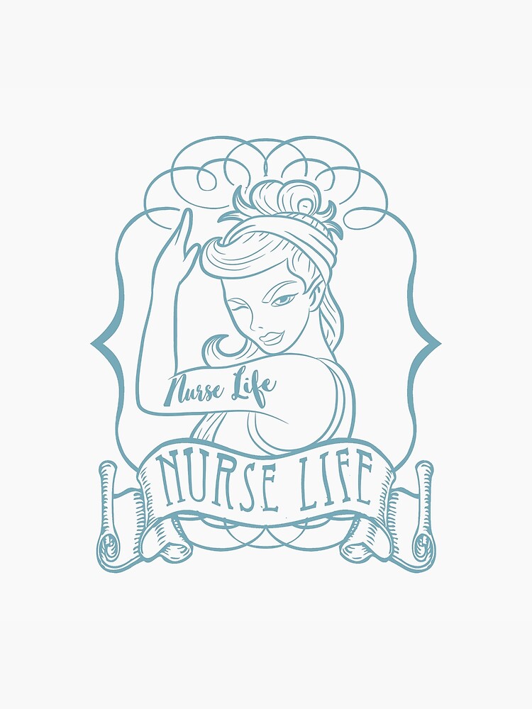 Nurselife tattoo cool retro nursing design for tattooed nurse poster for sale by leopardman