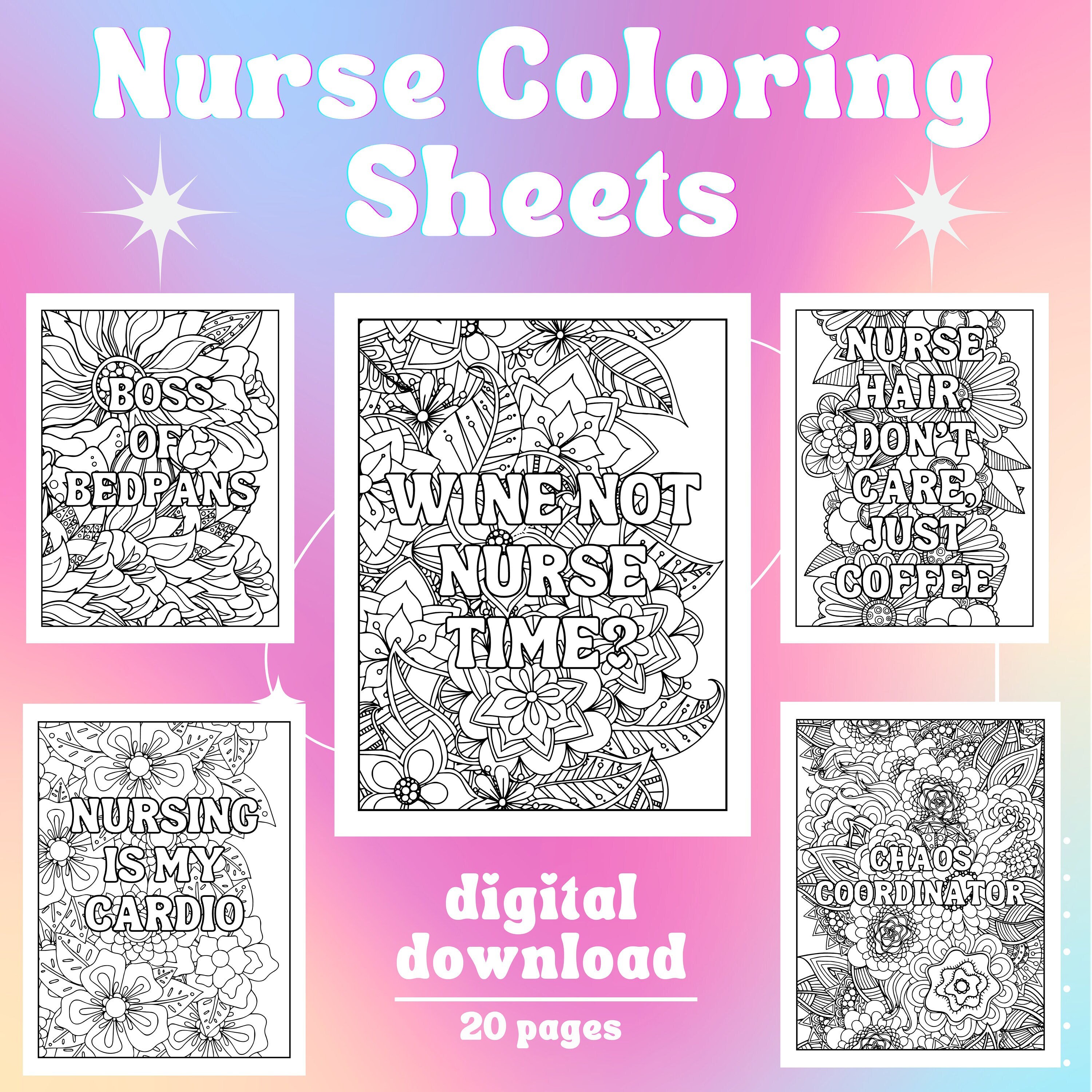 Nurse coloring pages