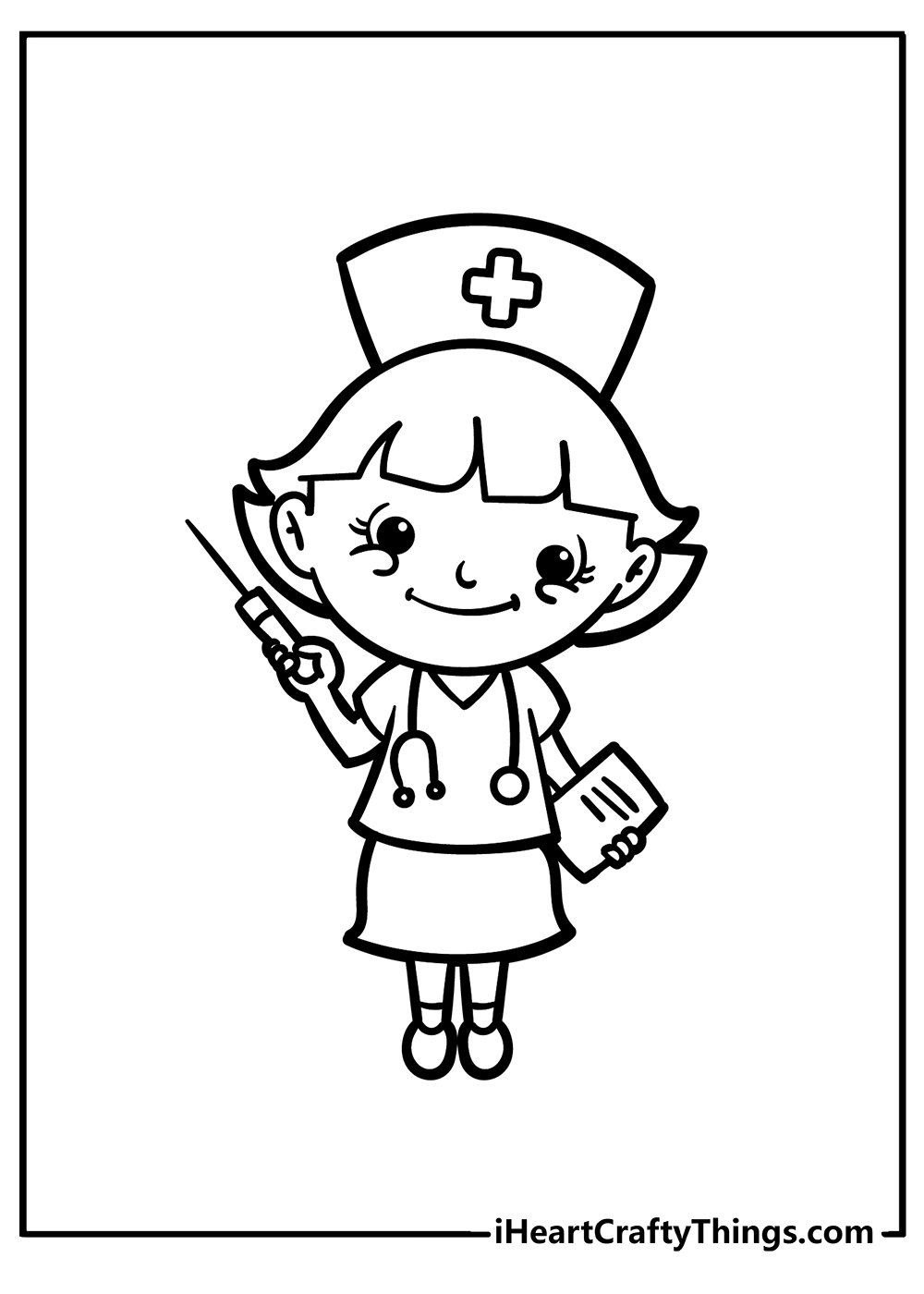 Nurse coloring pages free printables