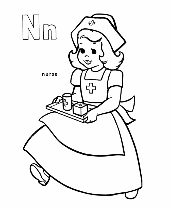 Nurse coloring pages