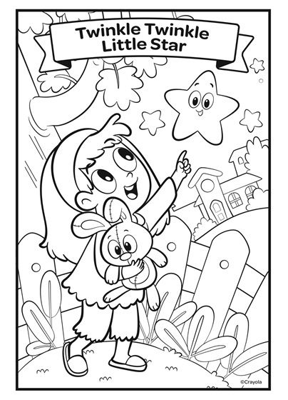 Nursery rhymes twinkle twinkle little star crayola star coloring pages twinkle twinkle little star free coloring pages