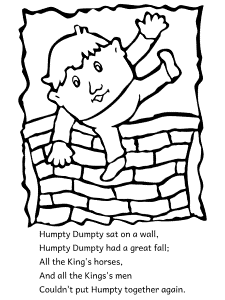 Nursery rhymes coloring pages and printable activities