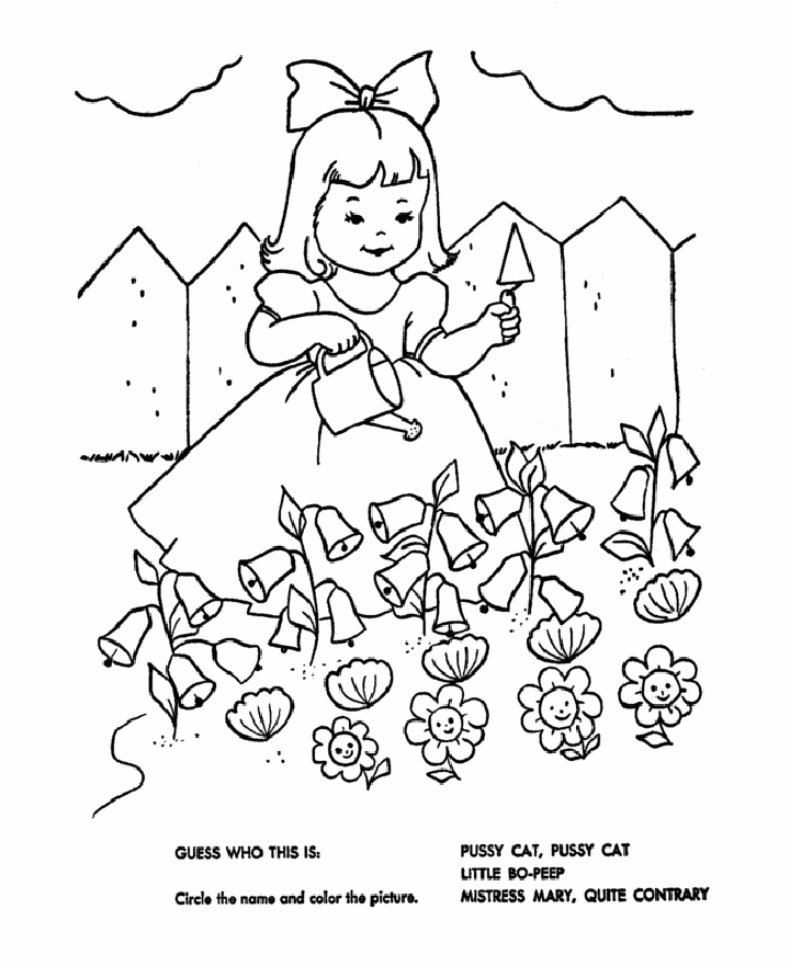 Nursery rhymes coloring pages printable for free download