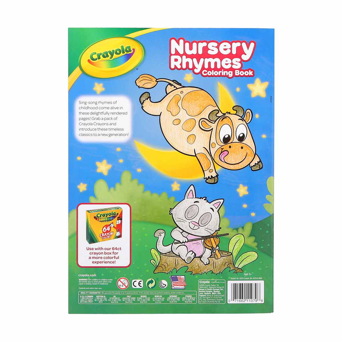 Crayola nursery rhymes coloring book with stickers coloring pages