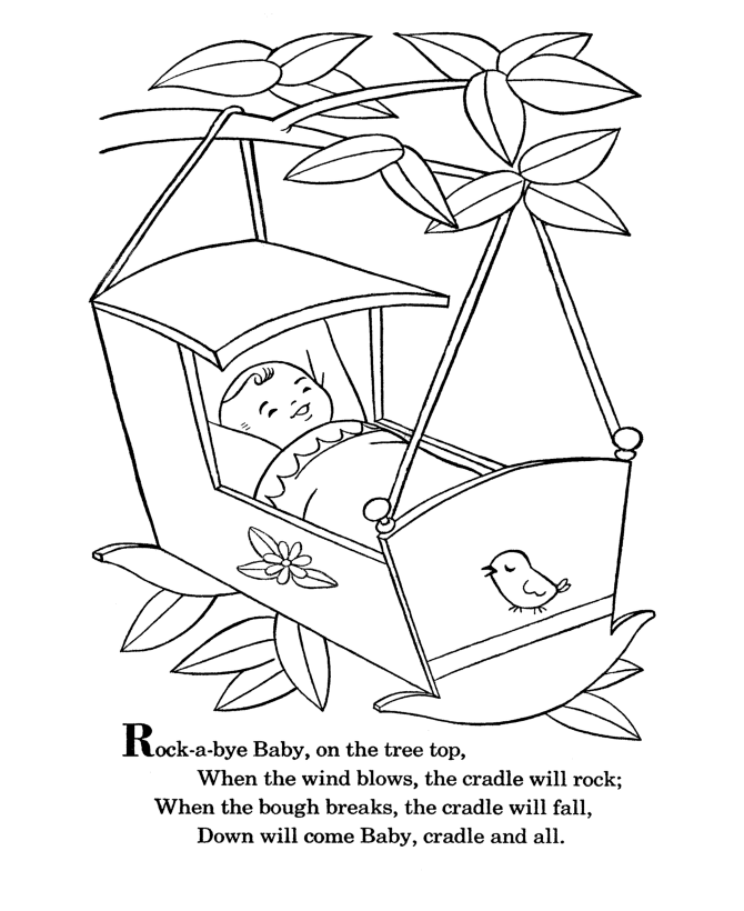 Nursery rhymes coloring pages printable for free download