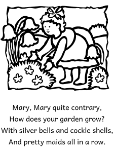 Nursery rhymes coloring pages and printable activities