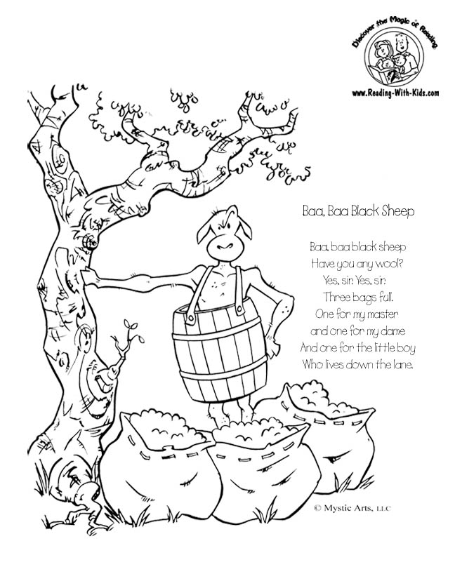 Nursery rhymes coloring pages