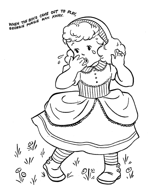 Nursery rhymes lyrics text coloring page sheets